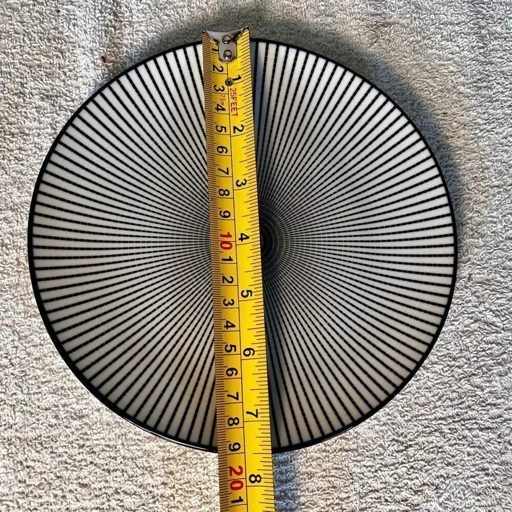 Set of 2 Royal Norfolk Black & White Royal Swirl 7.5” Salad Plates
